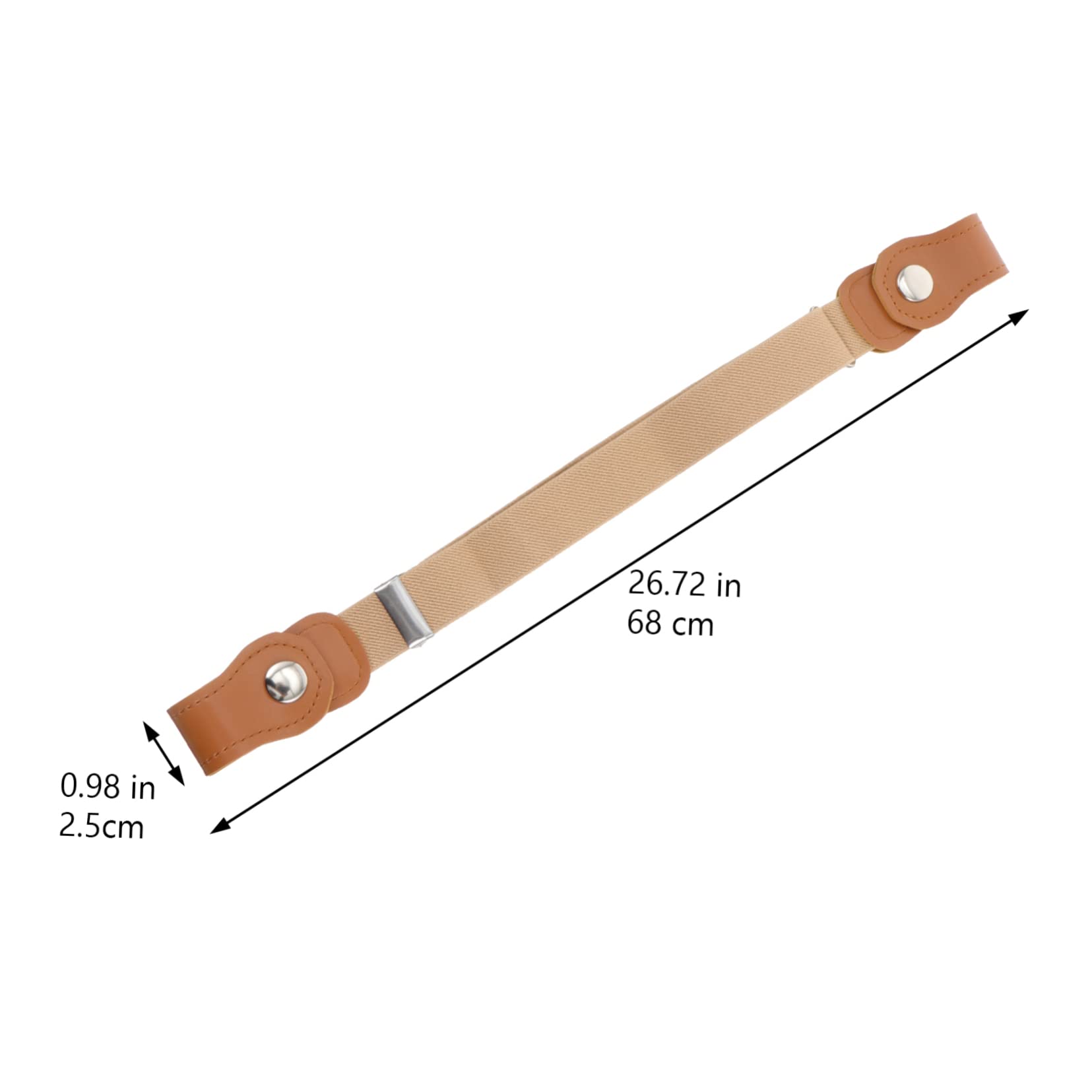 BESPORTBLE 2 Pack Boys and Girls Elastic Waistband Adjustable Buckle Belts Simple Dress Belts for Boys Girls