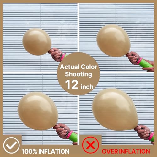 Image of PartyWoo Light Brown Balloons 101 pcs 12 Inch Nude Neutral Boho Tan Fall Latex Helium Balloons for Wedding Graduation Birthday Boy Baby Shower Cowgirl Jungle Theme Party Decorations Brown-F56