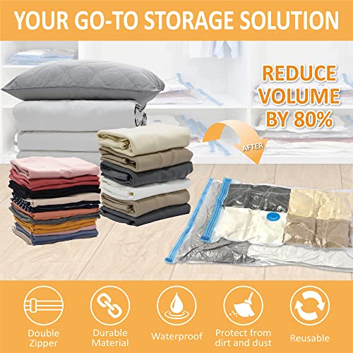 image for Cozy Essential 10 Jumbo Vacuum Storage Bags, Space Saver Bags Compress