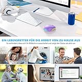 seenda Kabellose LED-Maus, Wiederaufladbar Mit Maus Jiggler, Leise 2.4G USB Funkmaus für Laptop, Computer - Beleuchtet, DPI 2000, für PC, Windows (Lila)