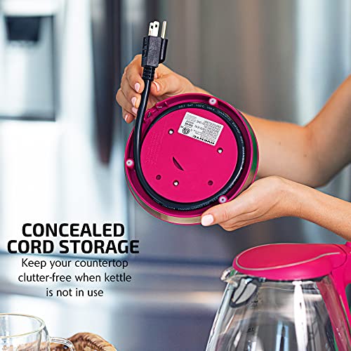 image for OVENTE Electric Kettle, 1.5L Borosilicate Glass Countertop Water Heate