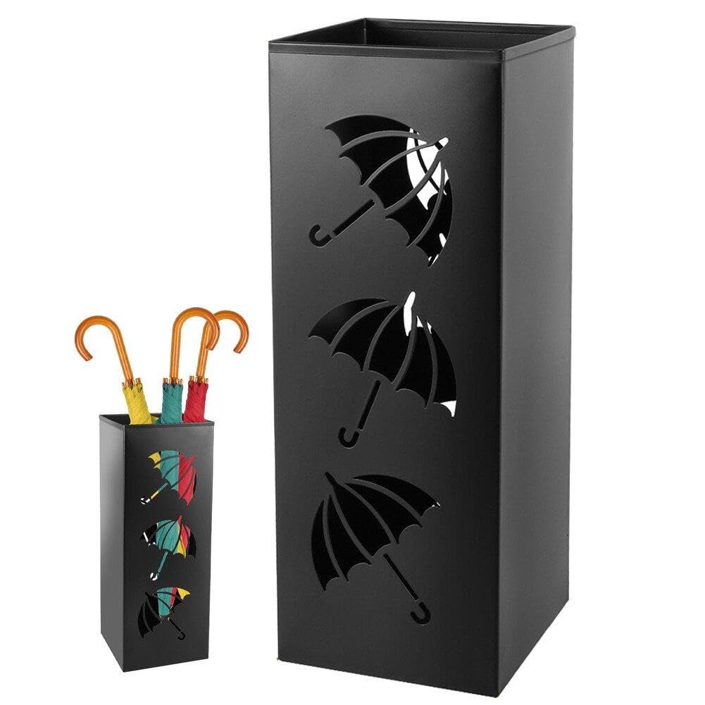 Porte-parapluie moderne de luxe en fer forgé noir de style