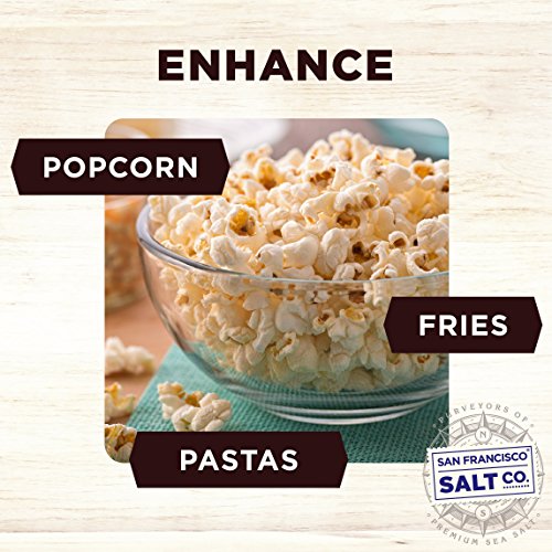 Italian Black Truffle Sea Salt 4 Oz. Glass Shaker By San Francisco Salt Company #TOP6