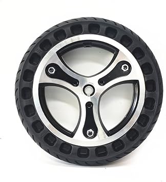 12inch Electric Wheelchair Rear Wheels Accessories, 12 1/2x2 1/4, Wheelchair Replacement Wheels Parts, Aluminum Alloy Hub, Honeycomb Solid Tires, Keyway: 6mm