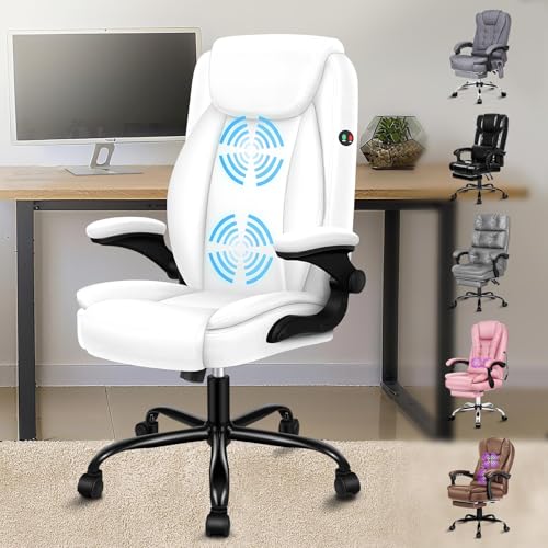 ALFORDSON Bürostuhl, Ergonomischer Schreibtischstuhl, Chefsessel, Drehstuhl mit hochklappbarer Armlehne, höhenverstellbar fürs Büro, 150 kg belastbar, PU-Leder,Weiß ALFORDSON Bürostuhl, Ergonomischer Schreibtischstuhl, Chefsessel, Drehstuhl mit hochklappbarer Armlehne, höhenverstellbar fürs Büro, 150 kg belastbar, PU-Leder,Weiß