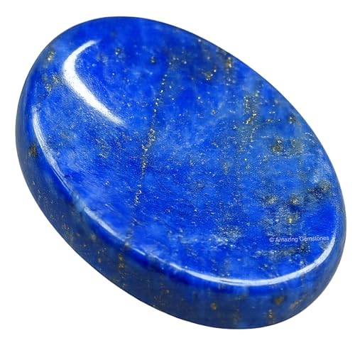 Amazing Gemstone Lapis Lazuli Worry Stone, Healing Crystals - Piedra