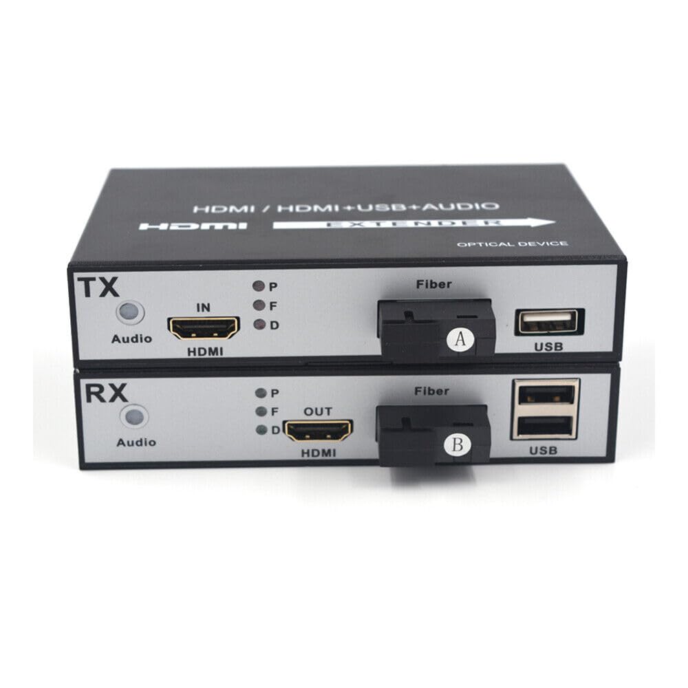 Hanutech Hdmi Extender with 2.0 USB (KVM) Over Single Mode SC Fiber- Hdmi to Fiber Optic Converter 1080p 60Hz HDMI Video Audio Upto 20KM (1 Pair)- 1 Year Warranty (B0CV3W1MS5) Amazon Price History, Amazon Price Tracker