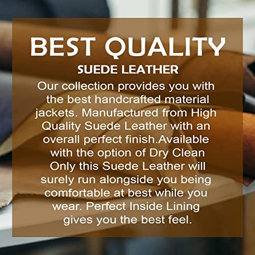 Suede Leather Jacket Brown for Mens4