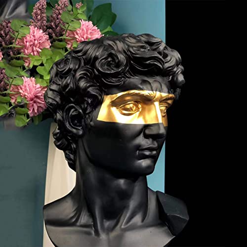 Estatua griega David de resina 15.75 pulg negro miniatura 3