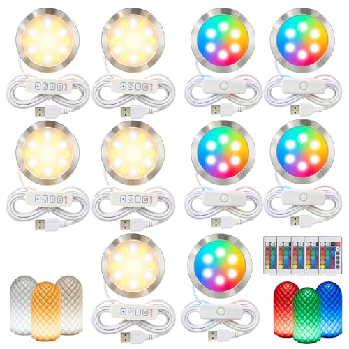 Image of LED Lamp Kit 001 for Bambu Lab MH001, 3D Printer Light Kit, MakerWorld DIY Hardware Lamp Kit,Round Light for 3D Printing USB 5V LED Kit 001 with Power-Off Memory Dimmable 3 Color