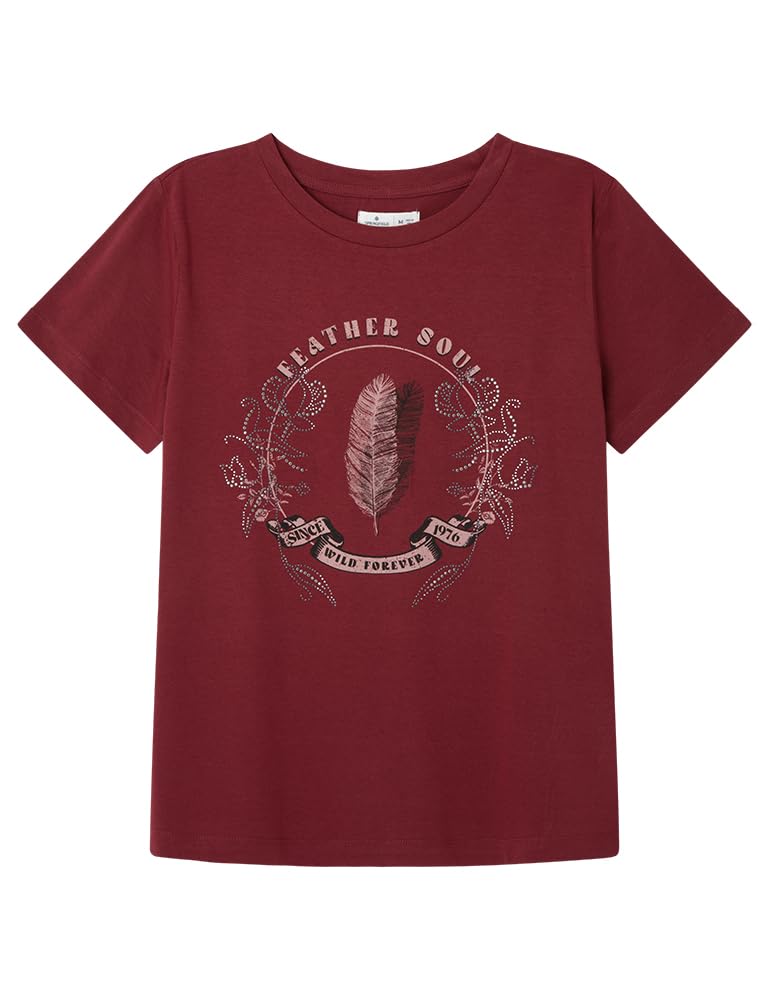 SPRINGFIELD Women's T-Shirt, Standard Garnet, S