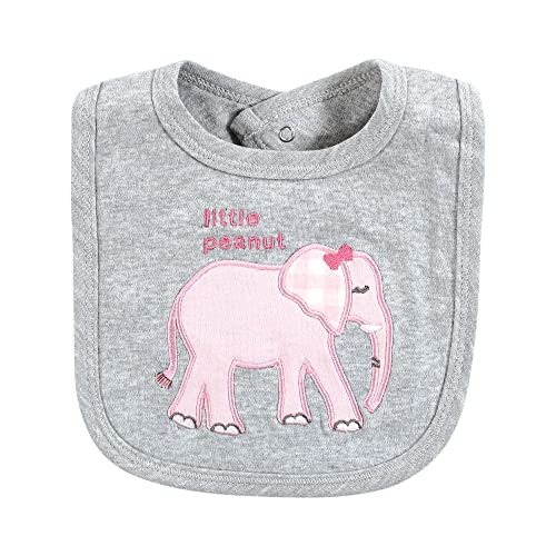 Image of Touched by Nature Unisex Baby Organic Cotton Bibs, Pink Peanut, One Size
