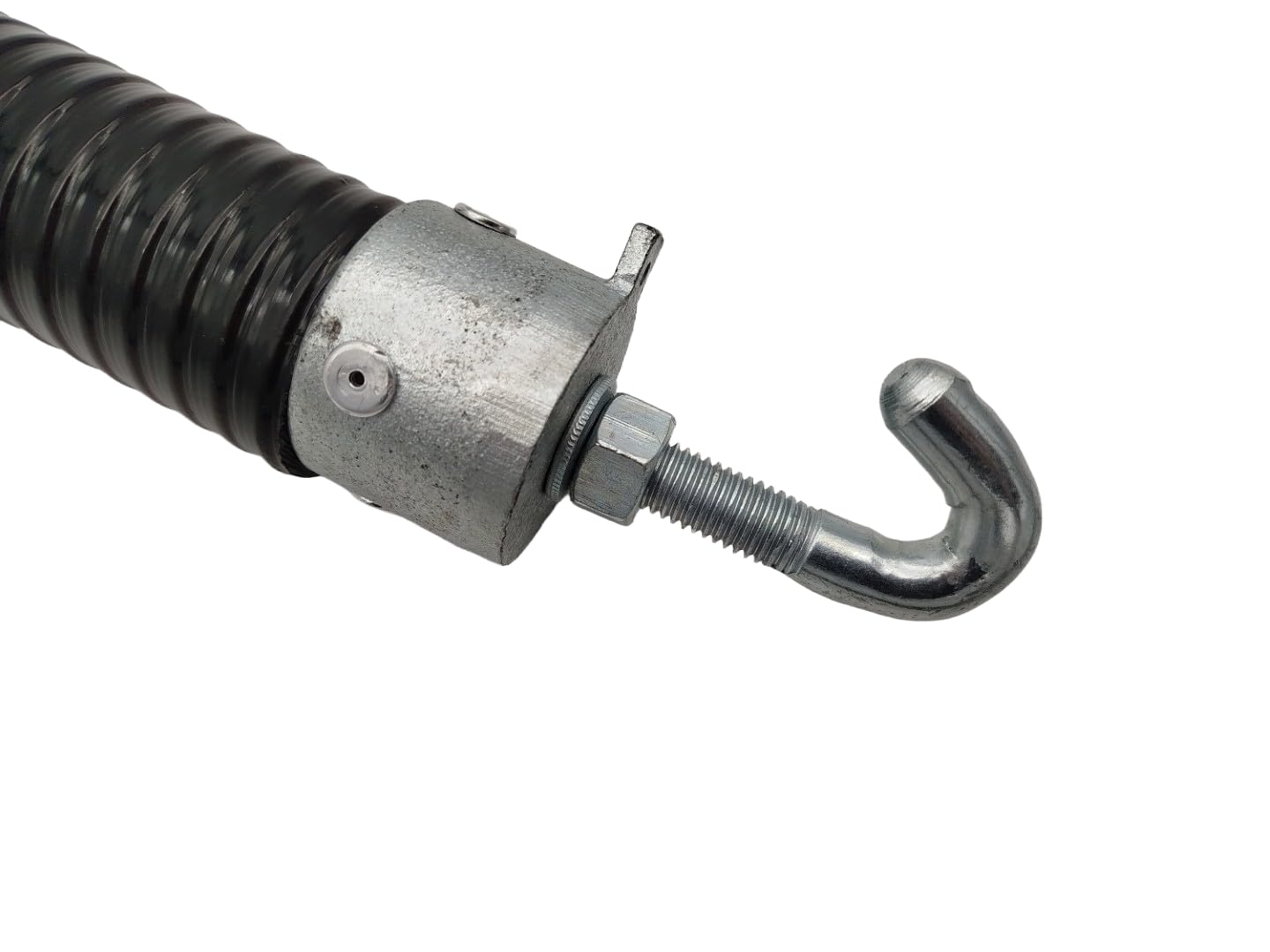 HGW Bruststange für Pferdeanhänger 78–84 cm verstellbar Ø14 mm – Endstück mit Zapfen & Sicherungskettchen + Endstück mit Haken – robuster PVC Bruststangenschlauch – 3,3 kg