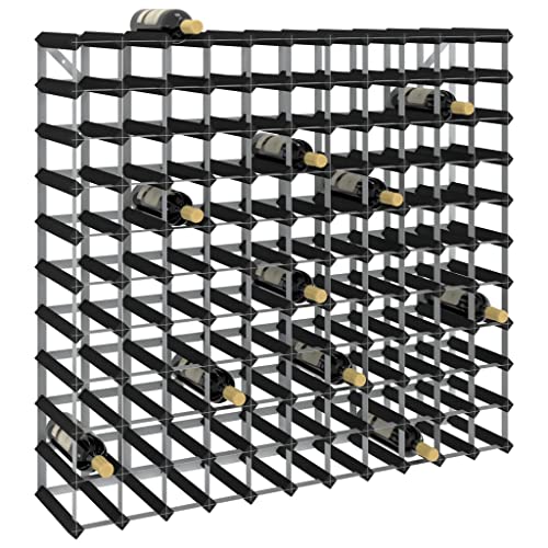 Soporte para 120 botellas de vino SKM de madera negra