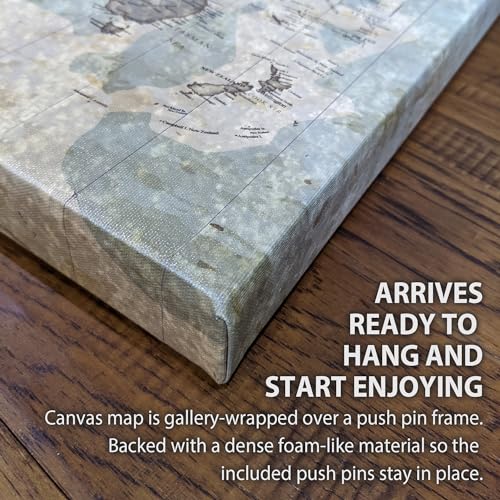 Holycowcanvas Holy Cow Canvas Personalized World Map On Canvas In Vintage Earth Tones thumb #3