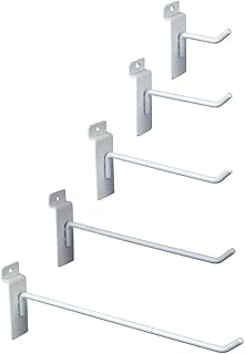 Only Hangers Commercial Grade White Slatwall Hooks - Combo Pack of 100 Assorted Size White Peg Hooks for Slatwall - (20) of Each 2