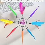 ZPH Cat Toys Interactive for Indoor Cats,2PCS Retractable Cat Wand,9PCS Teaser Toys&1PCS Hanging Door Lure Kitten Toy,Interactive Feather Toy for Teaser Play and Chase Exercise with Kitten - Image 2