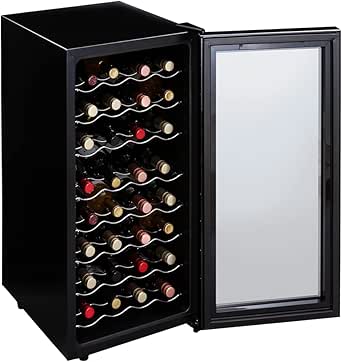 アイリスオーヤマ ワインセラー 32本収納 78L 12~18℃ ペルチェ式 庫内LED ミラーガラス PWC-781P-B商品画像