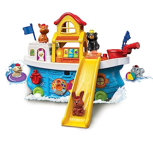 VTech - Arca de Baby animalitos Todos abordo, Juguete de Arrastre, Playset Interactivo para niños +1 año, Modo Barco y Modo casa, Versión ESP