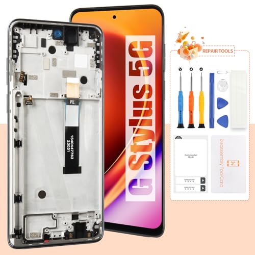 Écran LCD de rechange avec châssis pour Moto G Stylus 5G 2023 noir