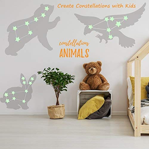 Mafox Glow In The Dark Wall Or Ceiling Stars With Moon Stickers – Luminous Decal Stickers For Simulated Moon Effect At Night – Ideal Kids Decor Or Adults – For Kids Boys Girls #TOP5