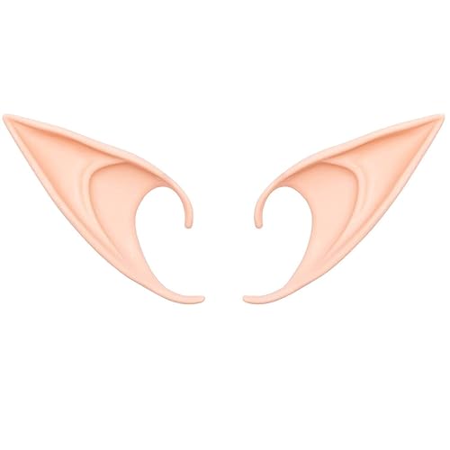 Elf Ears Cosplay Masquerade Accessories - Fairy Pixie Soft Pointed Tips Anime Party Dress Up Costume for Halloween - 1 Pair-long