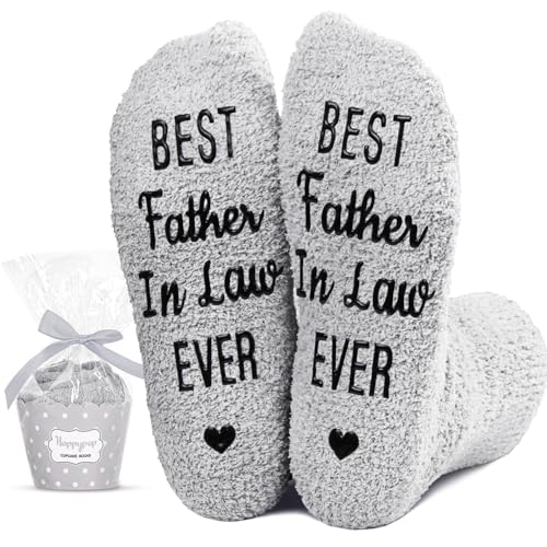 HAPPYPOP Gifts for Father in Law - Future Father in Law Gifts from Daughter Son Funny Men Socks