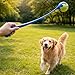 Premium Dog Ball Thrower, Durable PP Plastic, 48cm Ergonomic Non-Slip Handle, No Dirty Hands, Effortless Throwing for Outdoor Dog Training & Play, Suitable for All Dog Breeds (Blue)