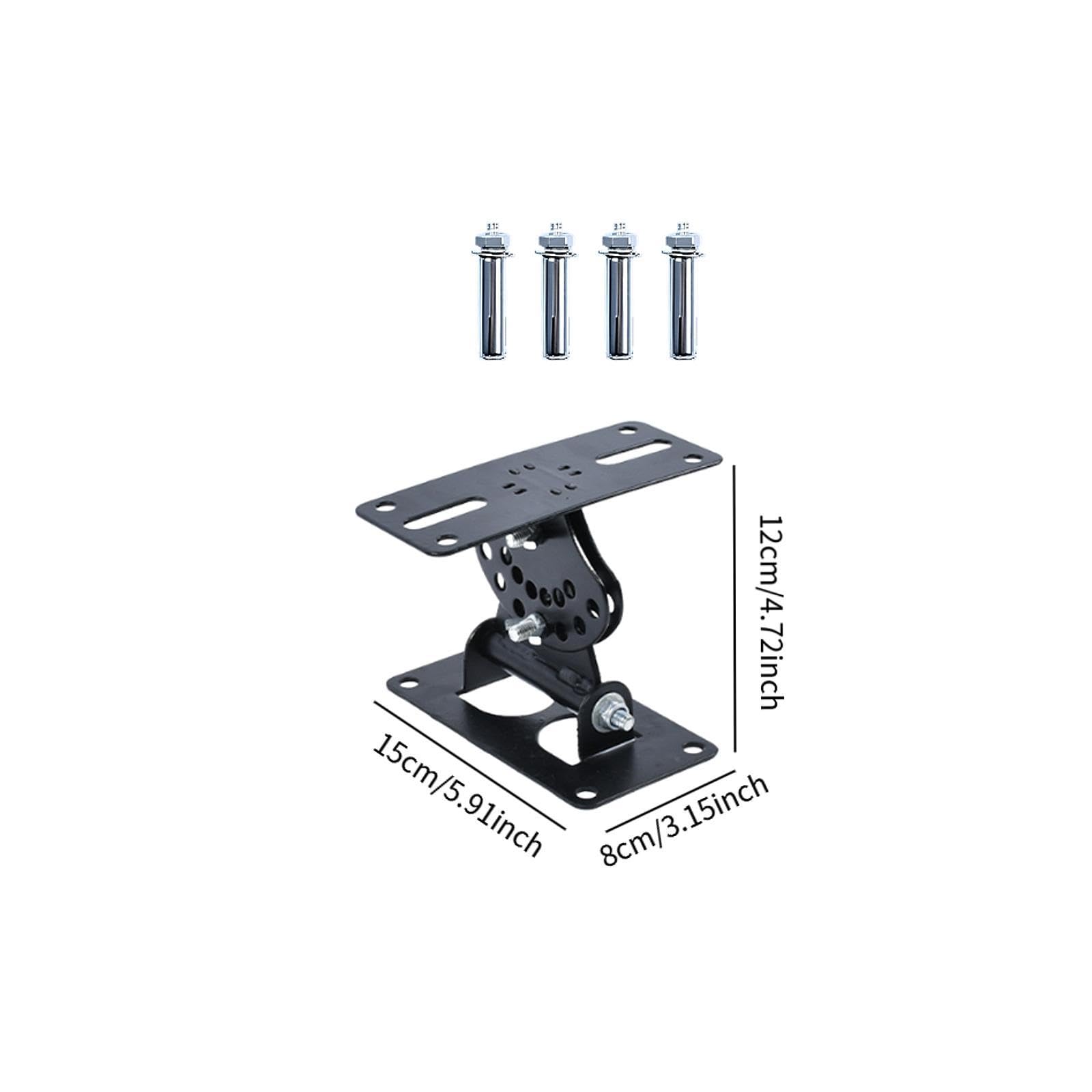 Qianly Soporte de Altavoz para Altavoces con Base Metálica Compacta Soporte Ajustable de Pared Y Techo Instalación Simplificada Compatibilidad Universal, Versión Horizontal