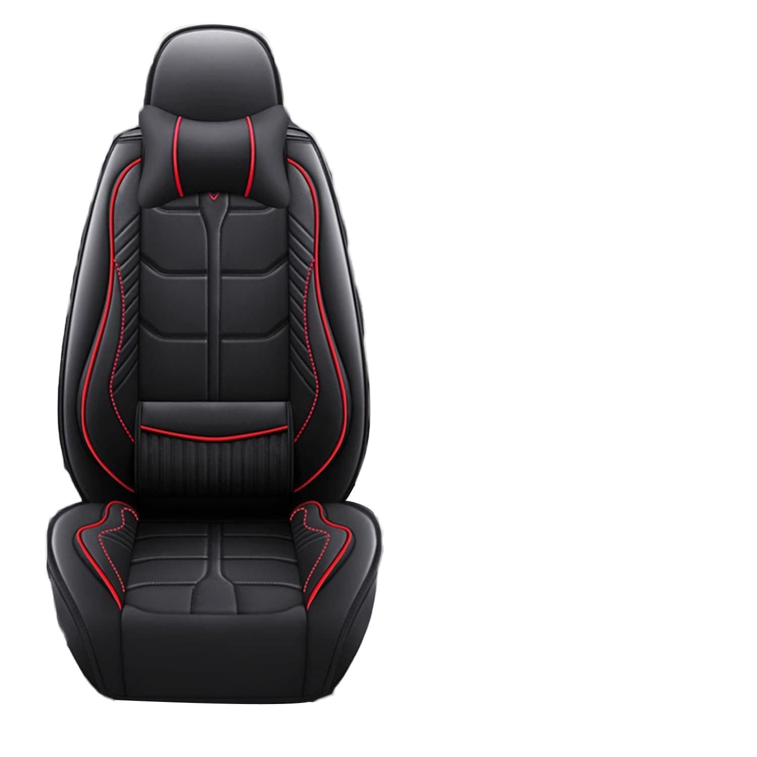 Coche Juegos De Cubreasientos para Subaru Legacy BM/BR 5. Gen 2010 2011 2012 2013 2014 2015, Impermeable Transpirable Fundas Interior Accesorios,A/Blackred- Withpillow