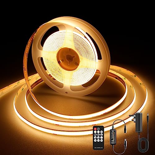 AXMOTUT 5m Warm White LED Strip Lights with Remote