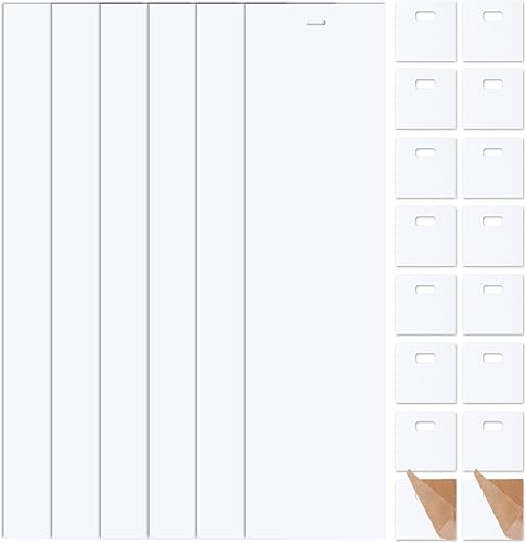 Juego de 38 láminas de repuesto para persianas verticales y pestañas de reparación, 6 piezas de repuesto de láminas verticales de PVC blanco con 32