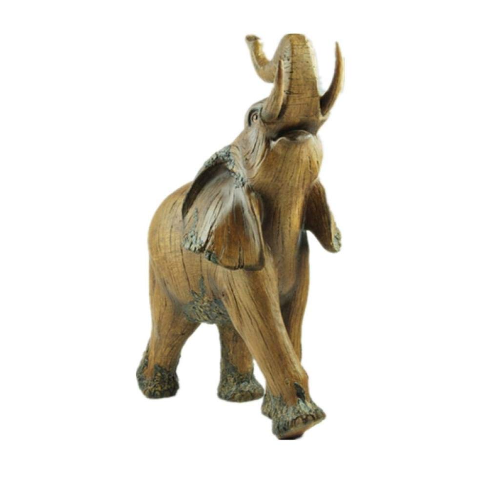 Amazon.co.jp: 彫刻 木製の動物の装飾の小像象の像アート彫刻クラフト