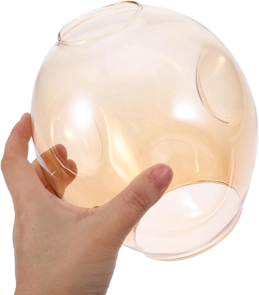 DOITOOL Glass Lamp Shade Replacement 6.29X5.11X5.11In Decorative Globe Ceiling Light Cover for Pendant Lamp Softens Light for Living Room Bedroom Hallway