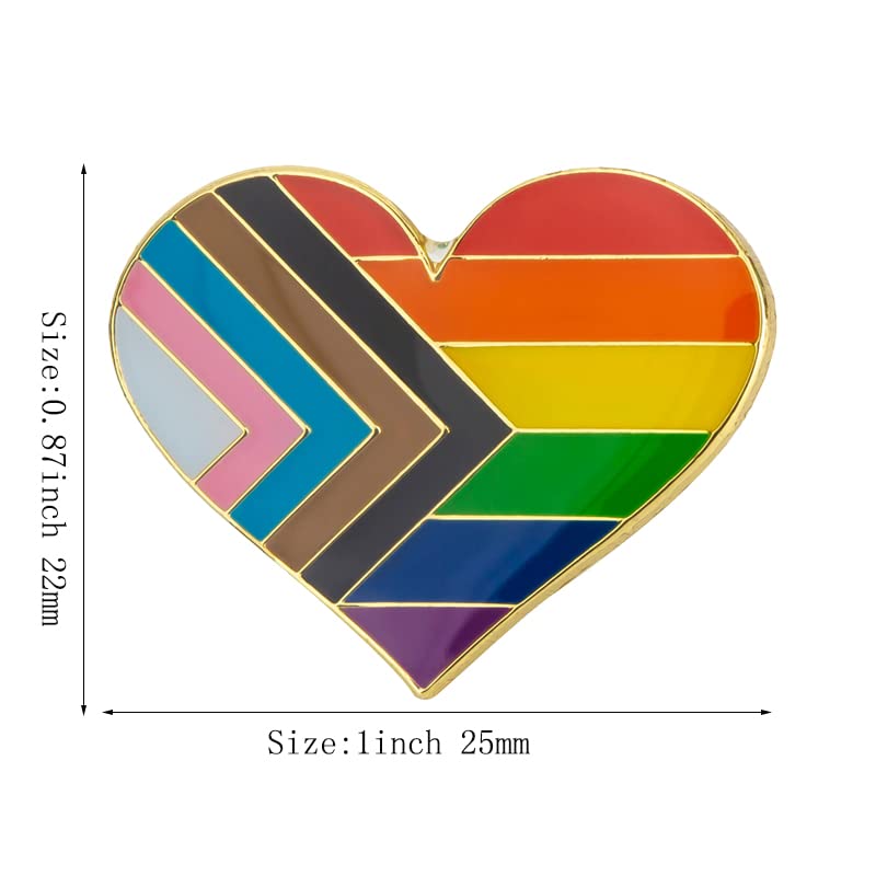 Image of Pack 3PCS /5PCS /10PCS Progress Pride Lapel Pins Brooches Badges