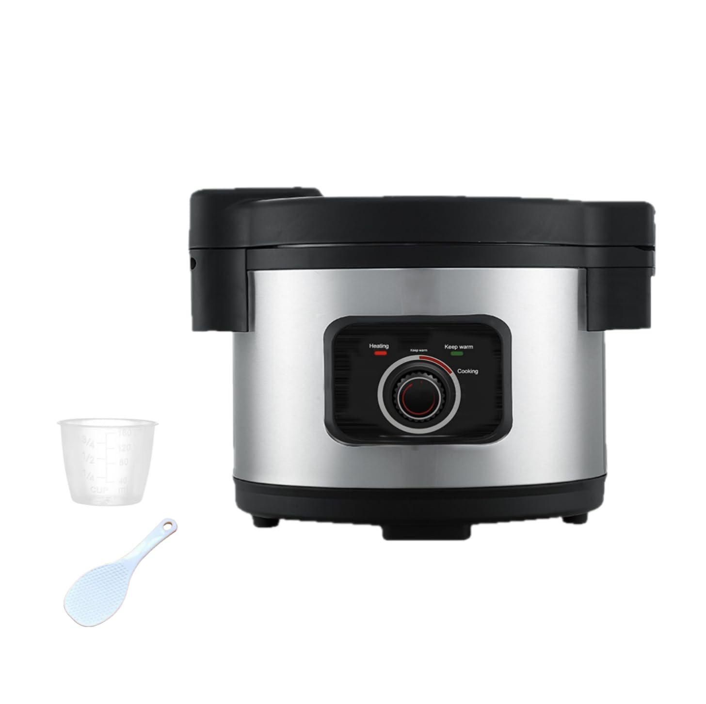 1850W Commercial Rice cooker, 13L Large Capacity Rice Cooker, Stainless Steel Rice Maker Pot, 50Cup (Cooked) / 25Cup (Uncooked) Intelligent Temperature Control for Hotel Restaurant Canteen