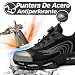 Imagen de Zapatos de Seguridad para Hombre Mujer Zapatillas Ligeros Calzado Trabajo Comodo Antideslizante con Puntera de Acero Black 42 EU