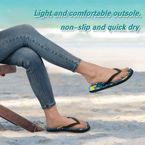 Cute Yellow Duck Beach Summer Casual Flip Flop Sandals Non-Slip Quick Dry for Women Men 214B32943