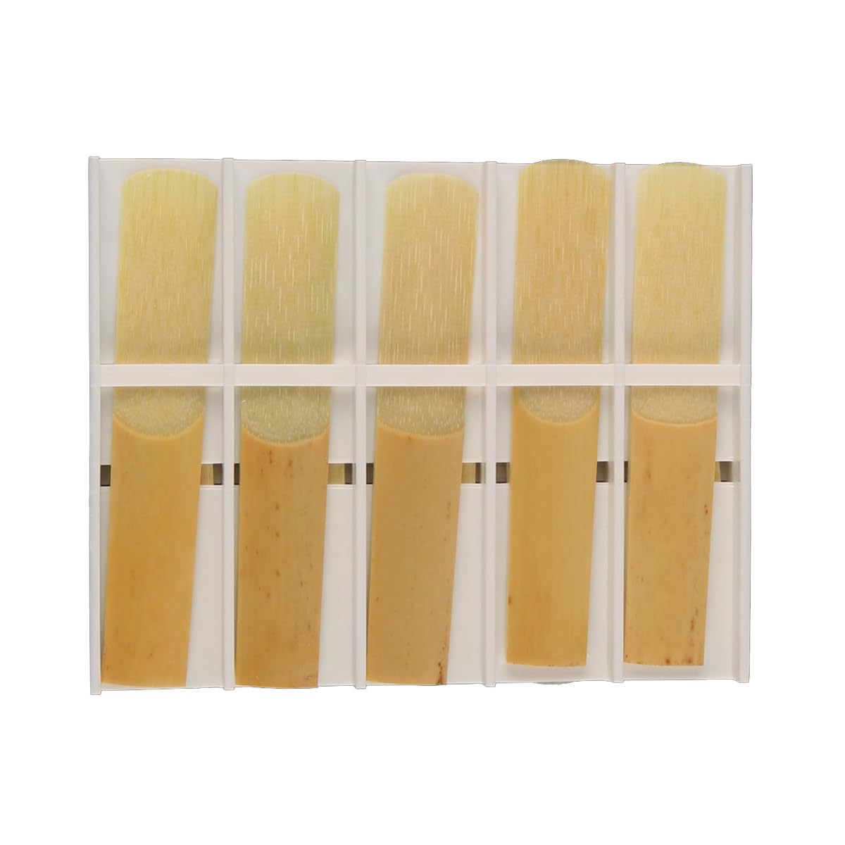 VOANZO 10 Pack Bb Clarinet Reeds with Plastic Box Strength 2.0 for Clarinet Thinner Reed Tip Unfiled for Traditional Reeds for Beginners Experienced Players
