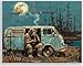 Apple Creek Live in a Van Down by the River- Bigfoot Poster Sasquatch Decor Bigfoot Artwork Sasquatch Poster Bigfoot Gifts Sasquatch gifts for Men Cannabis Marijuana Artwork Sasquatch Wall Art (11x14 Inches Unframed)