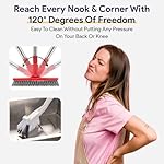 Foxtrot Living Grout Brush with Long Handle & Handheld Stiff Bristle Scrubber, V-Shaped Cleaner with Telescopic Handle for Easy Cleaning & Storage - Tile Floor Cleaning Brush - Image 4