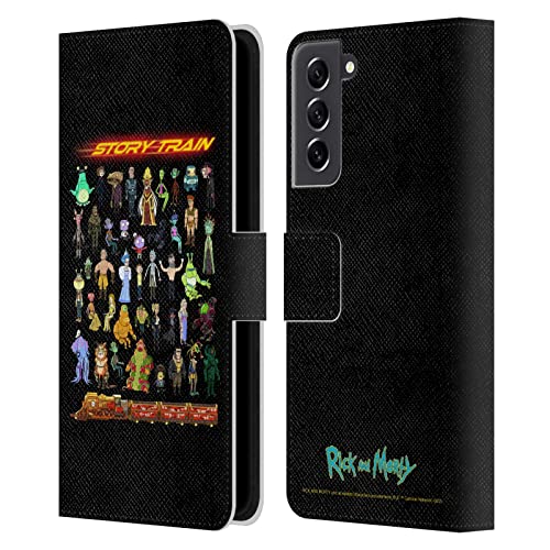 Étui portefeuille Rick and Morty Samsung S21 FE 5G en cuir avec fentes pour cartes intégrées