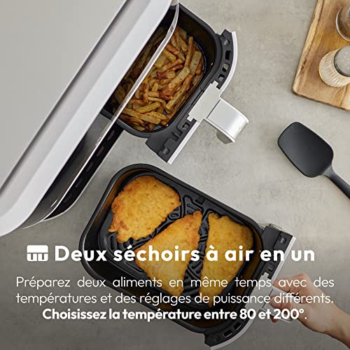 MasterPRO Rocket Duo 900 | Friteuse Double sans huile | Blanc | Capacité de 9 L et puissance de 2100 W | Écran tactile LED et panier antiadhésif | Friteuse à air chaud | 11 Fonctions en 1 – Image 4