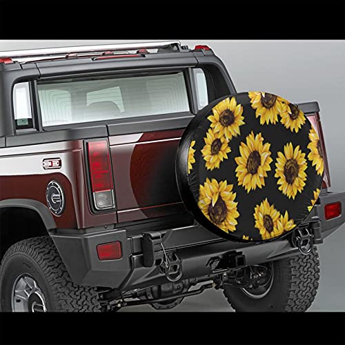 Zonnebloem reserveband Cover Wielbeschermers Waterbestendig Universele reservewiel Band Cover Fit voor Jeep/Trailer/Rv… - Image 3