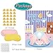 Roscid Pin The Sticker on The Diaper - Baby Shower Game with 24 Stickers & 2 Blindfolds, Hilarious Diaper Party Games for Adults, Baby Shower Favors, Gender Reveal Classroom Home Activities
