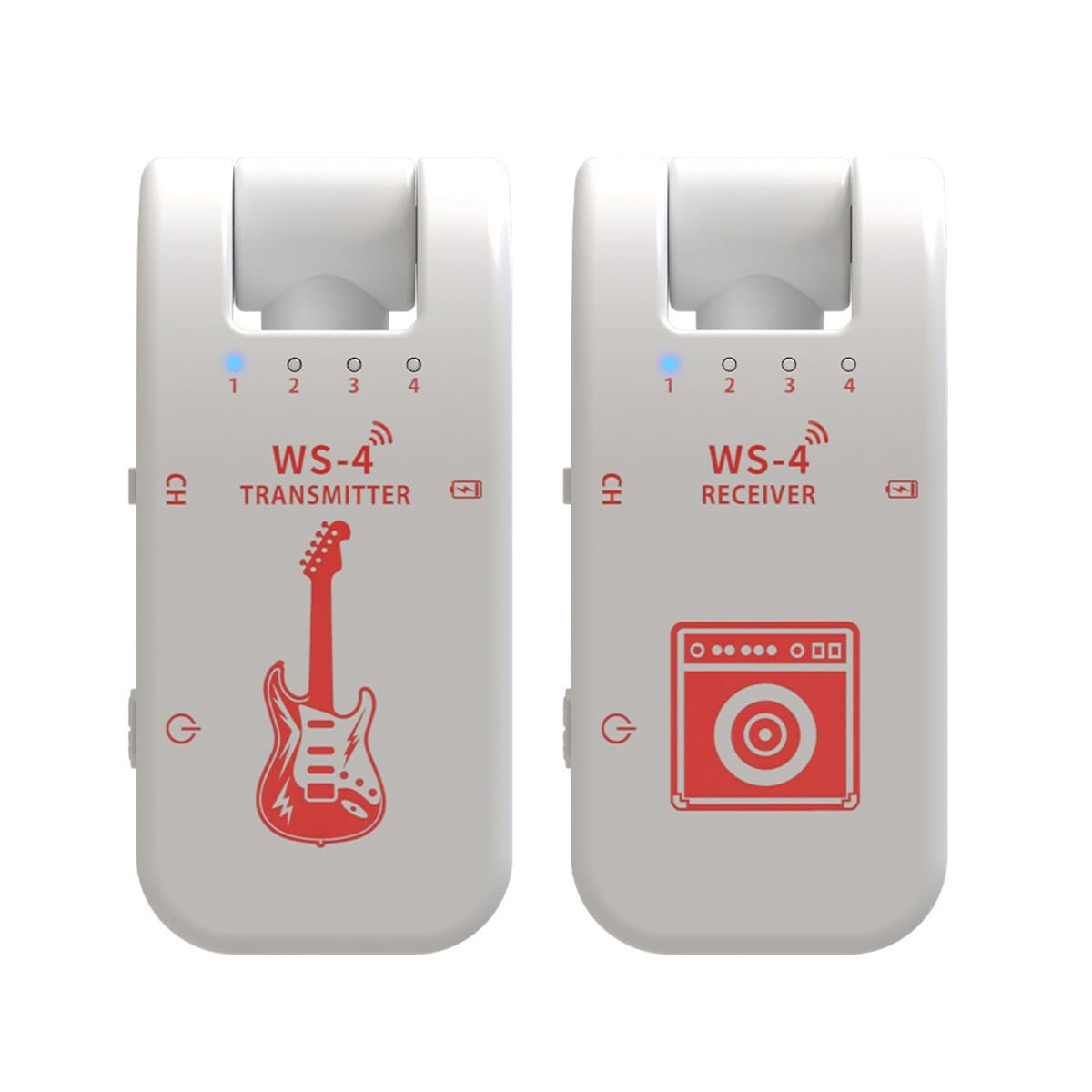 Sarini Nowy 2.4G Bezprzewodowy Transceiver Gitarowy Elektryczny 8-kanałowy System Transmisji Gitarowej 10 Godzin Żywotności Baterii