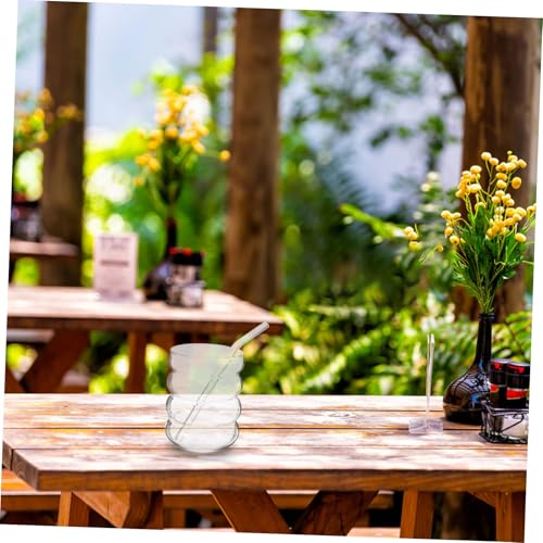 Set de 4 vasos de vidrio con sorbetes Cabilock miniatura 5