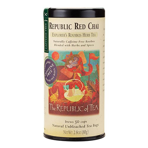 Miniatura 2 de The Republic of Tea Republic Red Chai - Té de hierbas de rooibos rojo, 50 bolsas de té, en un lata