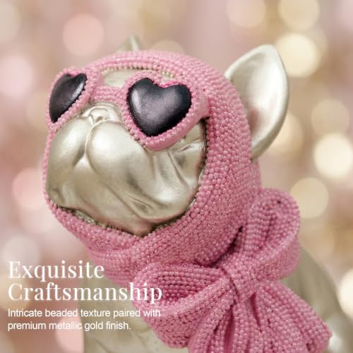 Gold French Bulldog Statue - image 3