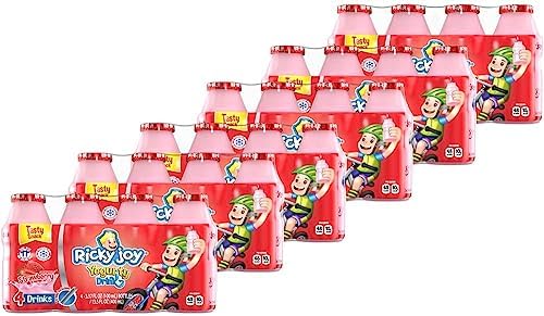 Ricky Joy® Yogurty Drink, 3.37 fl oz each., 24 Bottles (Strawberry)